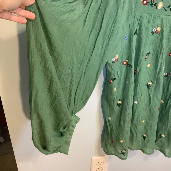 Umgee Women’s Embroidered Boho Tunic Dress Size S Long Sleeve Floral - Picture 3 of 11